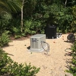 Generac generator installed at rear of the property