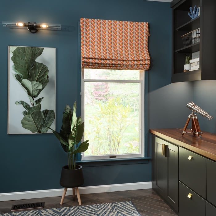 Custom roman shade