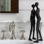Marble ledge over the sinks for additional bathroom items