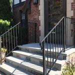 Beautiful flat black railings.