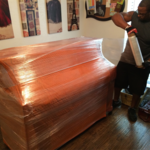 Wrapping and padding piano