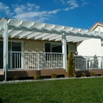 open lattice pergola