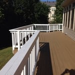 Deck staining. After pic