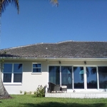 Back of house before cleaning
