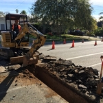 Excavator at work