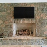 TV Stone Fireplace
