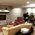 Fireplace and entertainment area