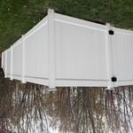 White vinyl fence