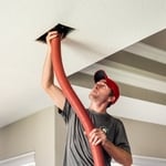 Run Roto-Brush Vacuum through entire air duct system
