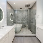 Bathroom Remodeling - Potomac MD with white double vanity