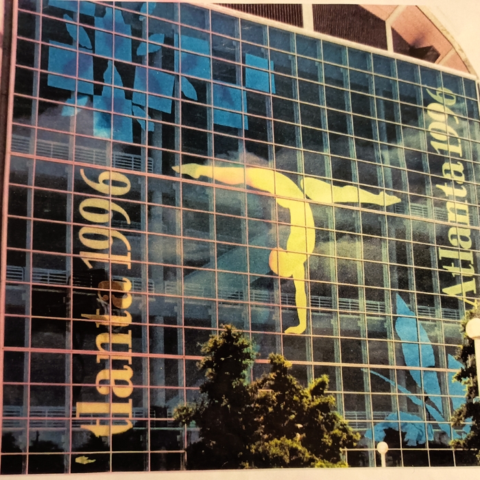 Georgia Dome main entrance, 1996 super graphics.
