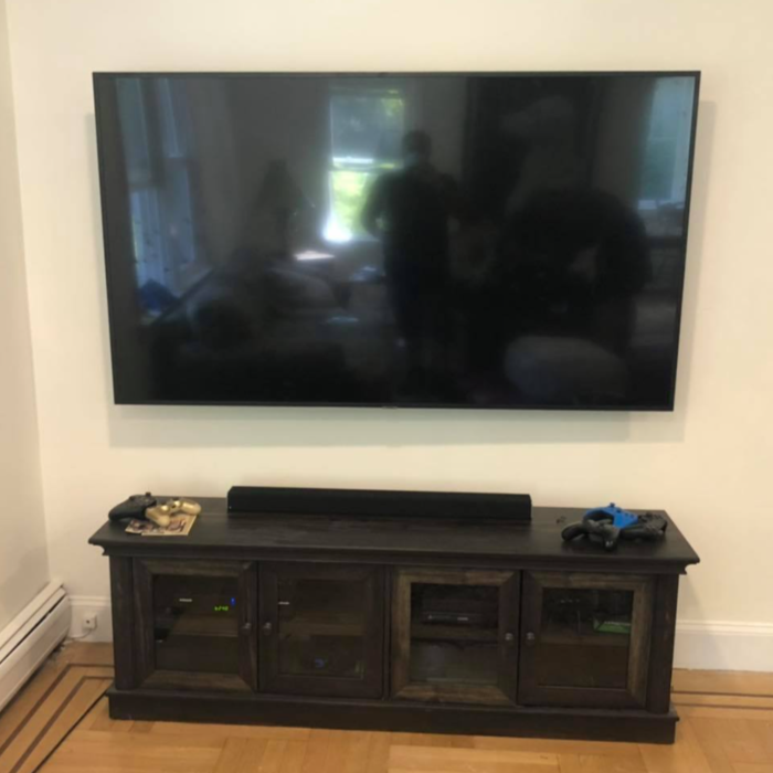 New lighting over pool table and big screen tv hook up and installation
