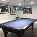 New lighting over pool table and big screen tv hook up and installation