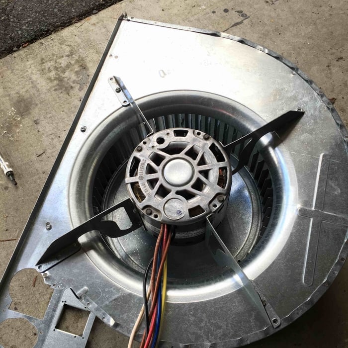 clean blower assembly