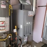 80% Carrier line 80% furnace with 4” Honeywell filter cabinet