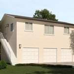 776 sq. ft. unit with two bedrooms, a common living and kitchen area, and a bathroom. Delivered the architectural design (via a partner), structural engineering, and energy permit (Title 24) calculations.