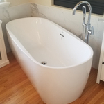 New soaking bathtub with faucet