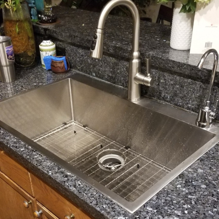 New Drop in kitchen sink and faucet