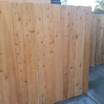 Cedar dog eared lapped fencing