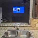 Before
Old kitchen sink and faucet