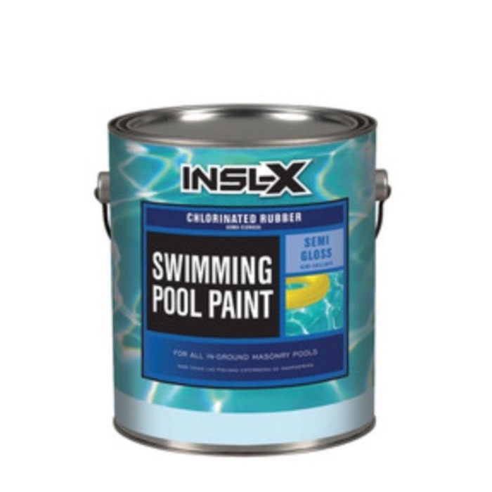 Paint underground pools w/ epoxy blue finish