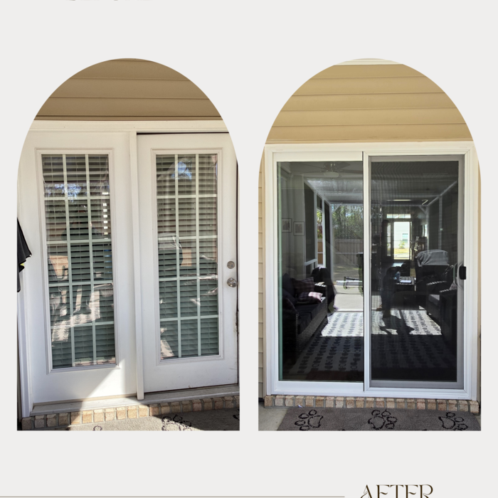 Patio Door Before and After