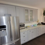 Full kitchen remodeling and countertop installation.