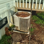 Her old a/c unit