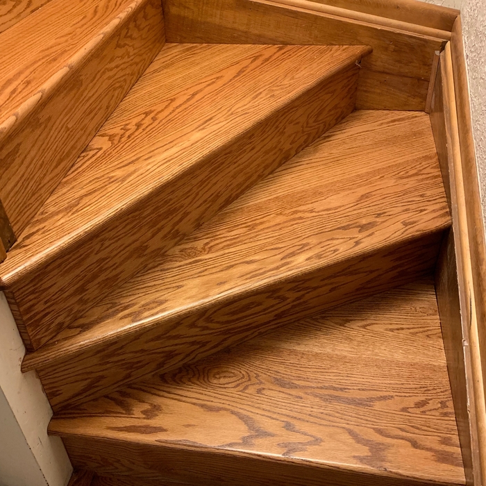 Finished product! Beautiful new Red Oak stairs!