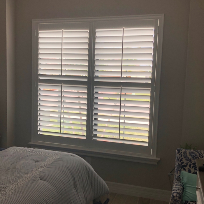 Plantation Shutters with sill cap