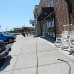 Restaurant storefront cleaning