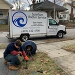 Snaking a residential mainline drom an outside cleanout.