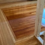 Our main focus is to solve the problem, in this room we had to wait for the home owner frame the closet before polyurethane the floor. One more problem solved.