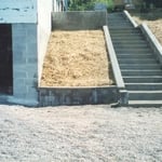 Block Wall & Concrete Stairs