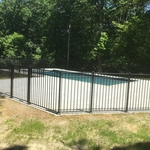 Deck, railings, ramp, stone retaining wall, patio & pool project
