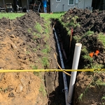 40 feet of sewer pipe replaced with schedule 40 PVC