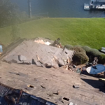 Tearing off of the roof Day 1