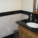 Tile around sink