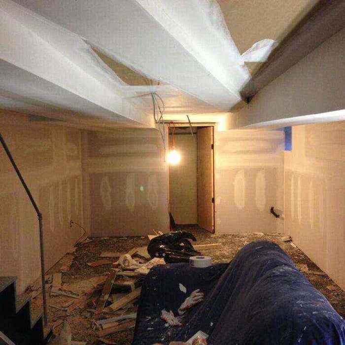 Finished basement job