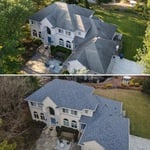 Before and After Shingle Installation - Owens Corning Duration Designer in Pacific Wave
