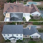 Before and After Shingle Installation - Owens Corning Duration Designer in Black Sable