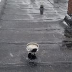 The installation of the new rubber roofing system