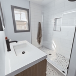 Tiled Shower & Bathroom Floor