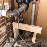 Properly Supported the piping in the attic to prevent the entire line from falling vertically when cut for replacement