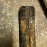 This is a close up of the section that was badly deteriorated and eventually split.
