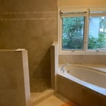Before picture of the Master Bathroom