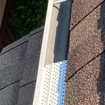 Gutter guard install in process