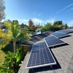 Solar panels installed on the roof of Southern California home