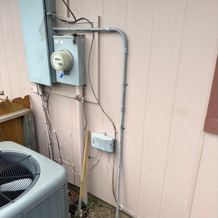 Pool heater, gas line and electrical