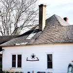 Left facing chimney side before tear-off